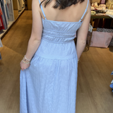 Kendall Smocked Maxi Dress - Sky Blue