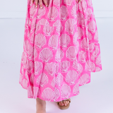 Jane Elastic Waist Maxi Skirt - Shells Bubblegum Hot Pink