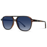 Hayden Unisex Aviator Sunglasses - Whiskey Brown Tortoise / Gradient Blue Lens