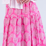 Jane Elastic Waist Maxi Skirt - Shells Bubblegum Hot Pink