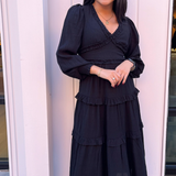 Lulu Long Sleeve Maxi Dress - Black