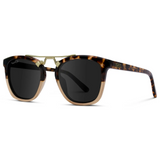 Demi Polarized Square Sunglasses - Crystal Brown Tortoise / Black Lens