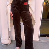 Janie Straight Leg Corduroy Jeans - Brown