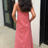 Gigi Striped Maxi Dress - Pink/Red