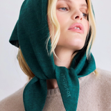 Merino Wool Triangle Scarf - Alpine Fern