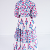 Esther 3/4 Sleeve Maxi Dress - Poppy Mix Hot Pink