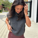Becca Oversized Vest - Charcoal