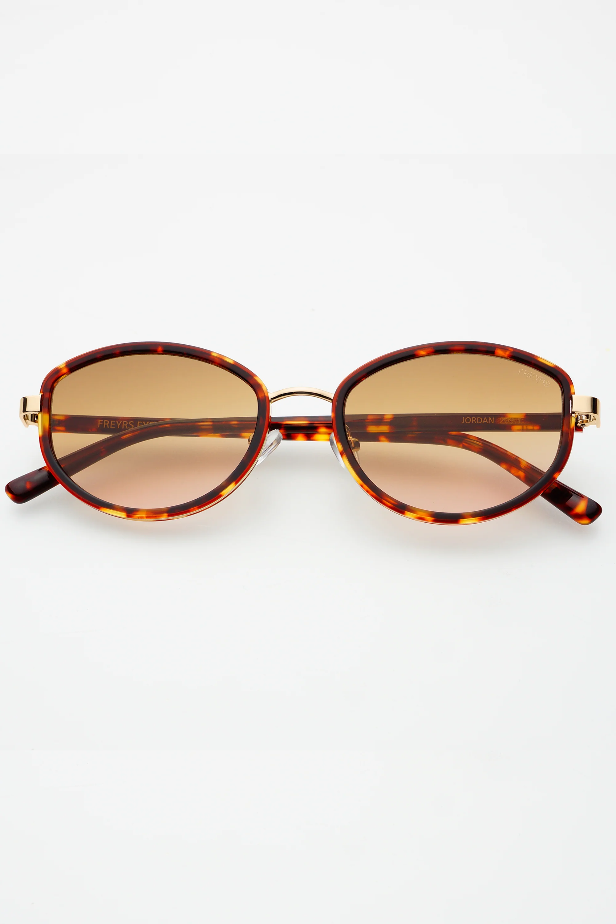Jordan Oval Sunglasses - Amber Tortoise / Brown