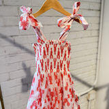 WeeLil Joy Bow Dress - Lobsters Coral