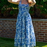 Joy Bow Maxi Dress - Oasis Cornflower