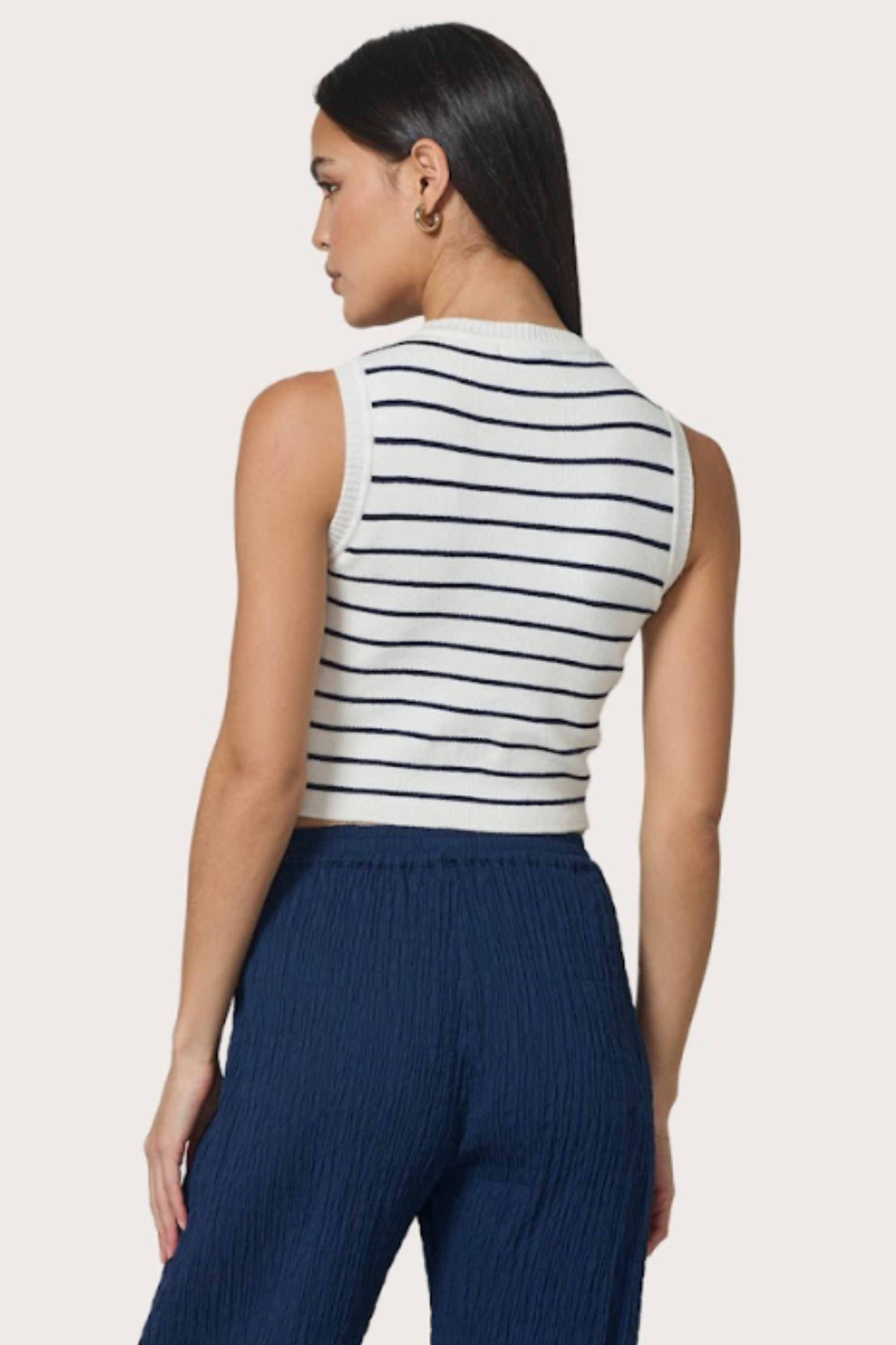 Kit Knit Stripe Top - Navy/White