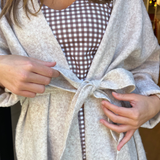 Bea Belted Open Cardigan - Oatmeal