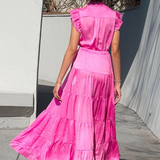 Sunday Silky Maxi Dress - Pink