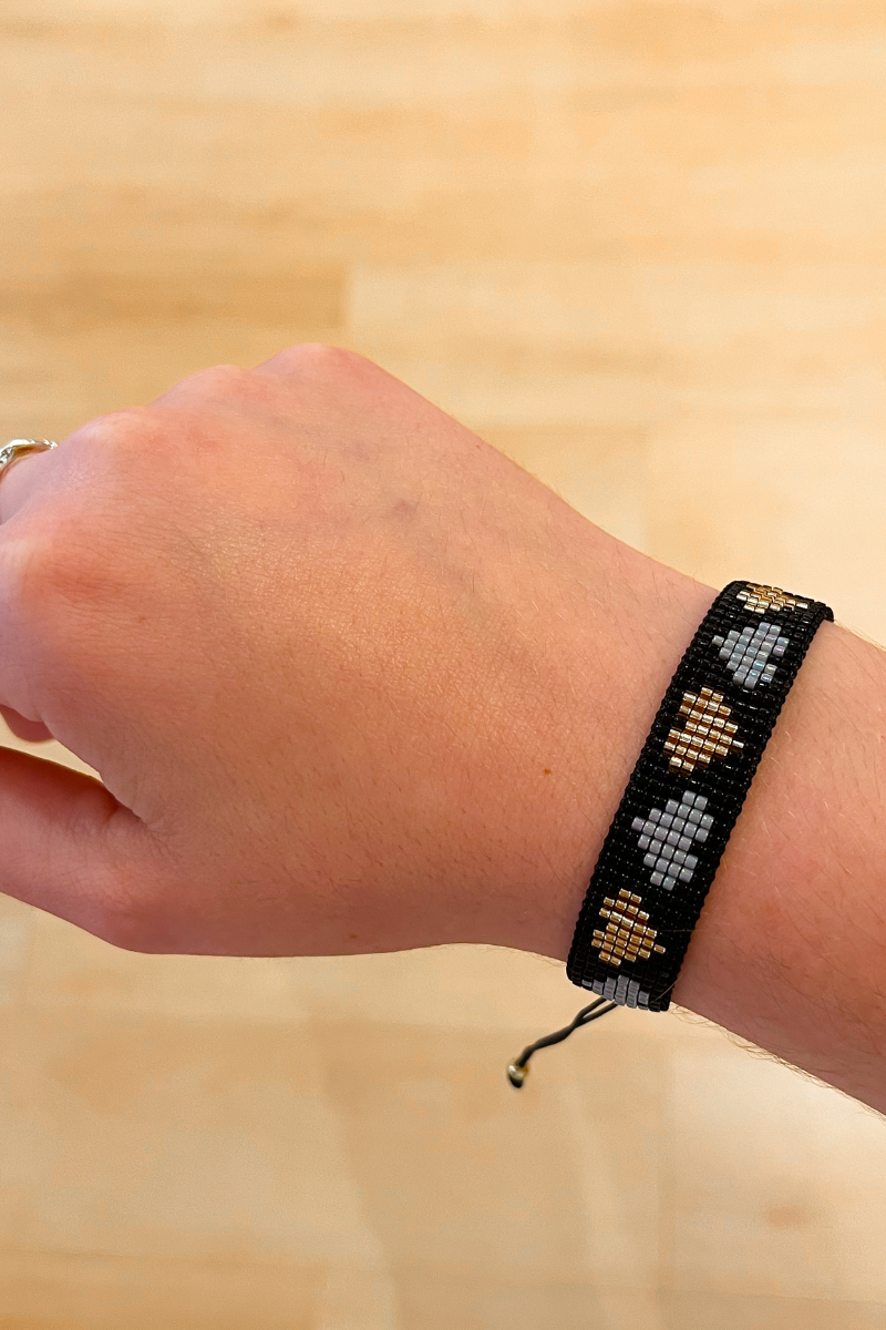 Hart Beaded Bracelet - Black Multi