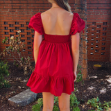 First Day Mini Dress - Scarlet