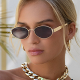 Soho Oval Sunglasses - Gold / Brown
