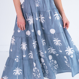 Jane Elastic Waist Maxi Skirt - Sago Palm Chambray