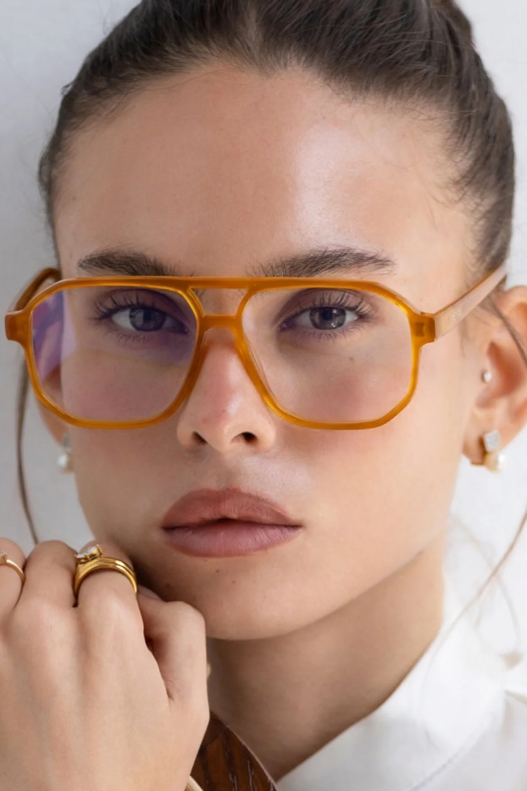 Billie Blue Light Glasses - Light Brown