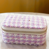 Mini Tweed Jewelry Box - Purple