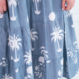 Jane Elastic Waist Maxi Skirt - Sago Palm Chambray
