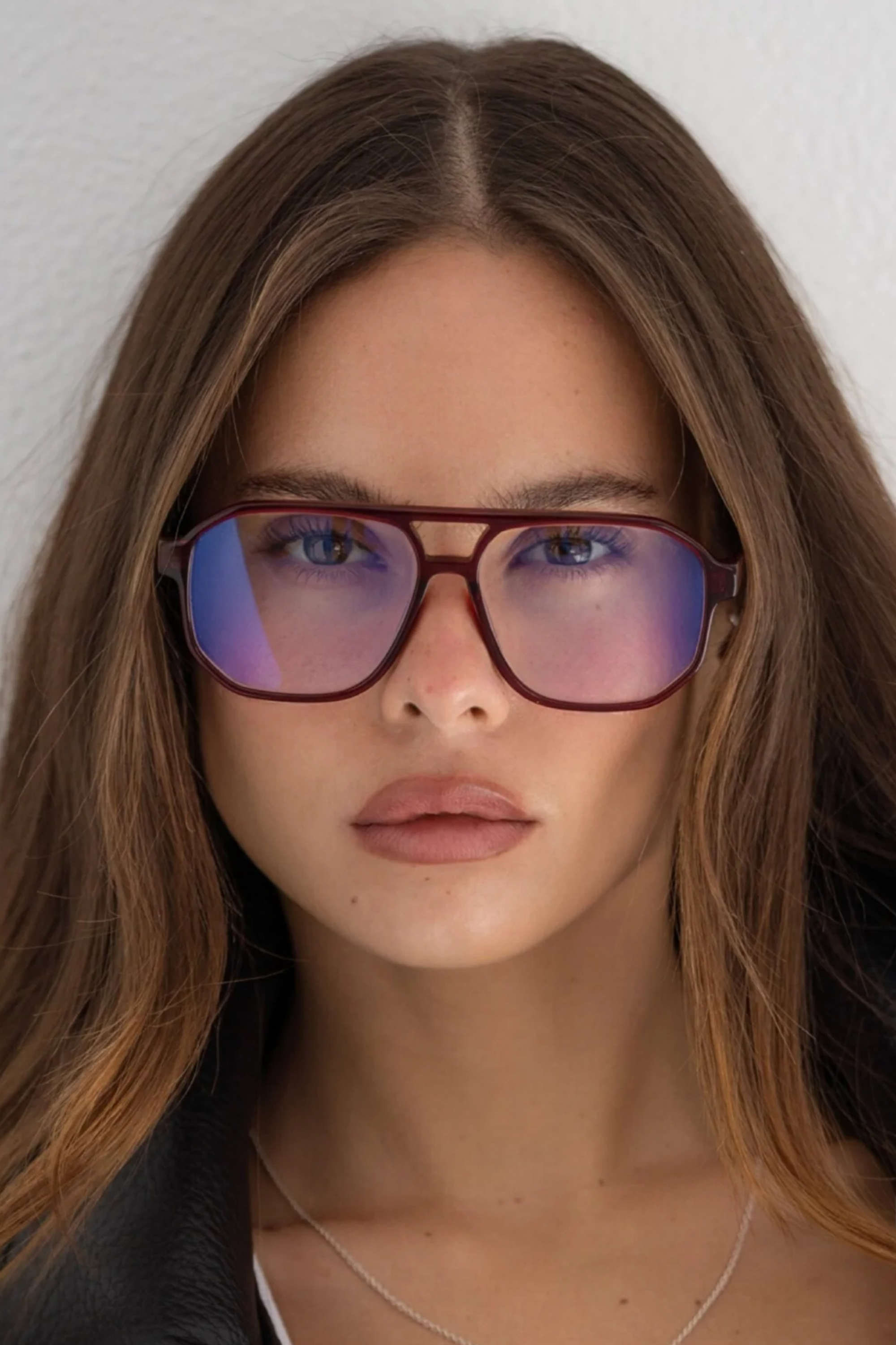 Billie Blue Light Glasses - Red