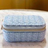 Mini Tweed Jewelry Box - Blue