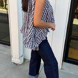 Ramone Halter Top - Brown/White