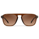 Emerson Polarized Retro Aviator - Terracotta Brown / Copper Brown Gradient Lens