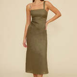 Fallon Bead Maxi Dress - Olive