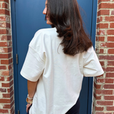 Brooke Ponte Knit Big Shirt - White