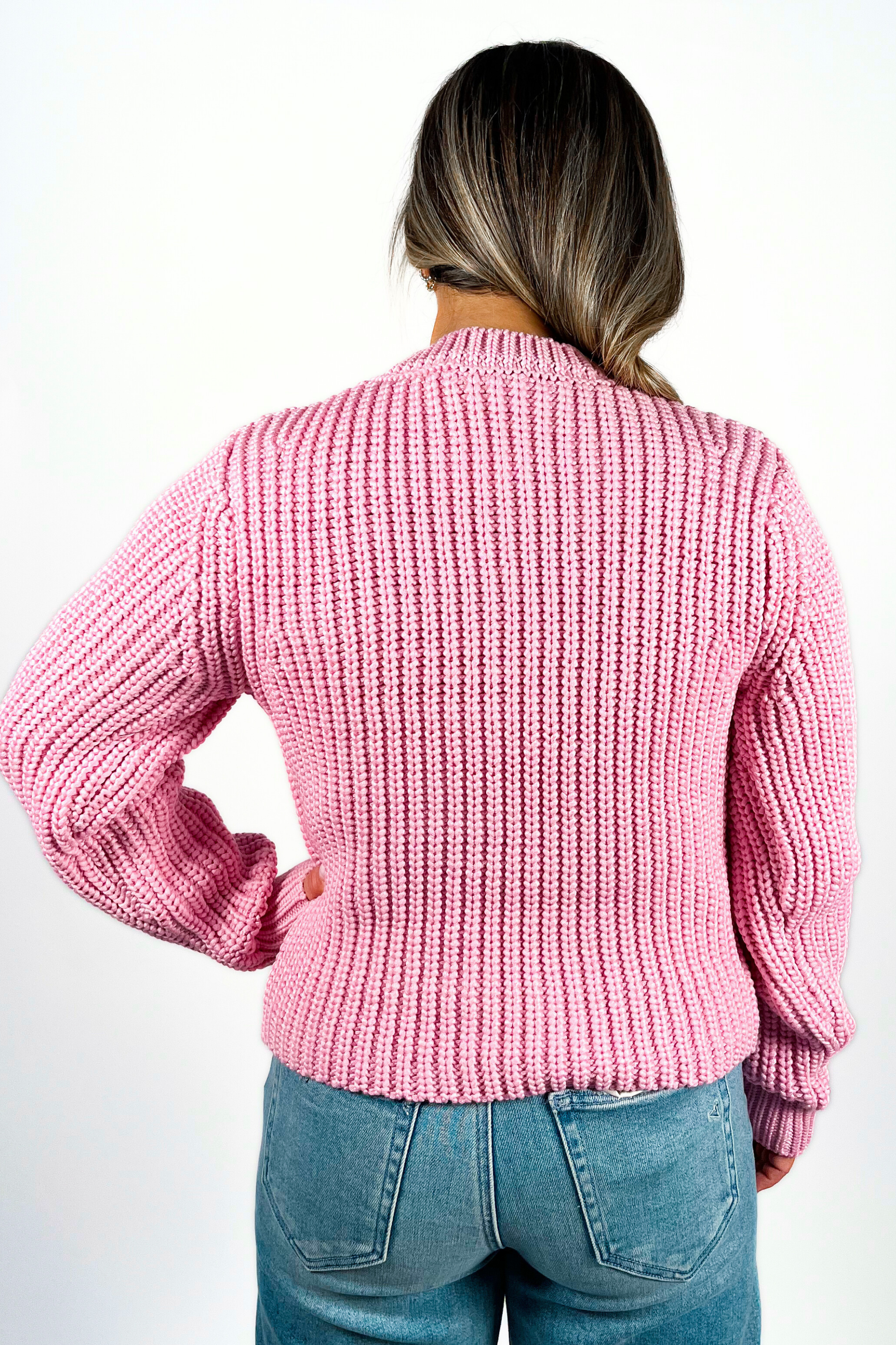 Marni Long Sleeve Knit Sweater - Pink