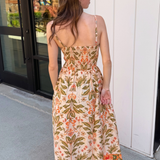 Vera Maxi Dress - Peach Multi