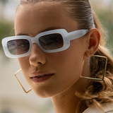Noa Rectangular Sunglasses - Light Blue/Gray