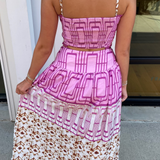 Tailgate Geometric Midi Set - Lilac Combo