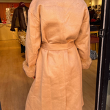 Upper East Side Belted Fur Jacket - Camel