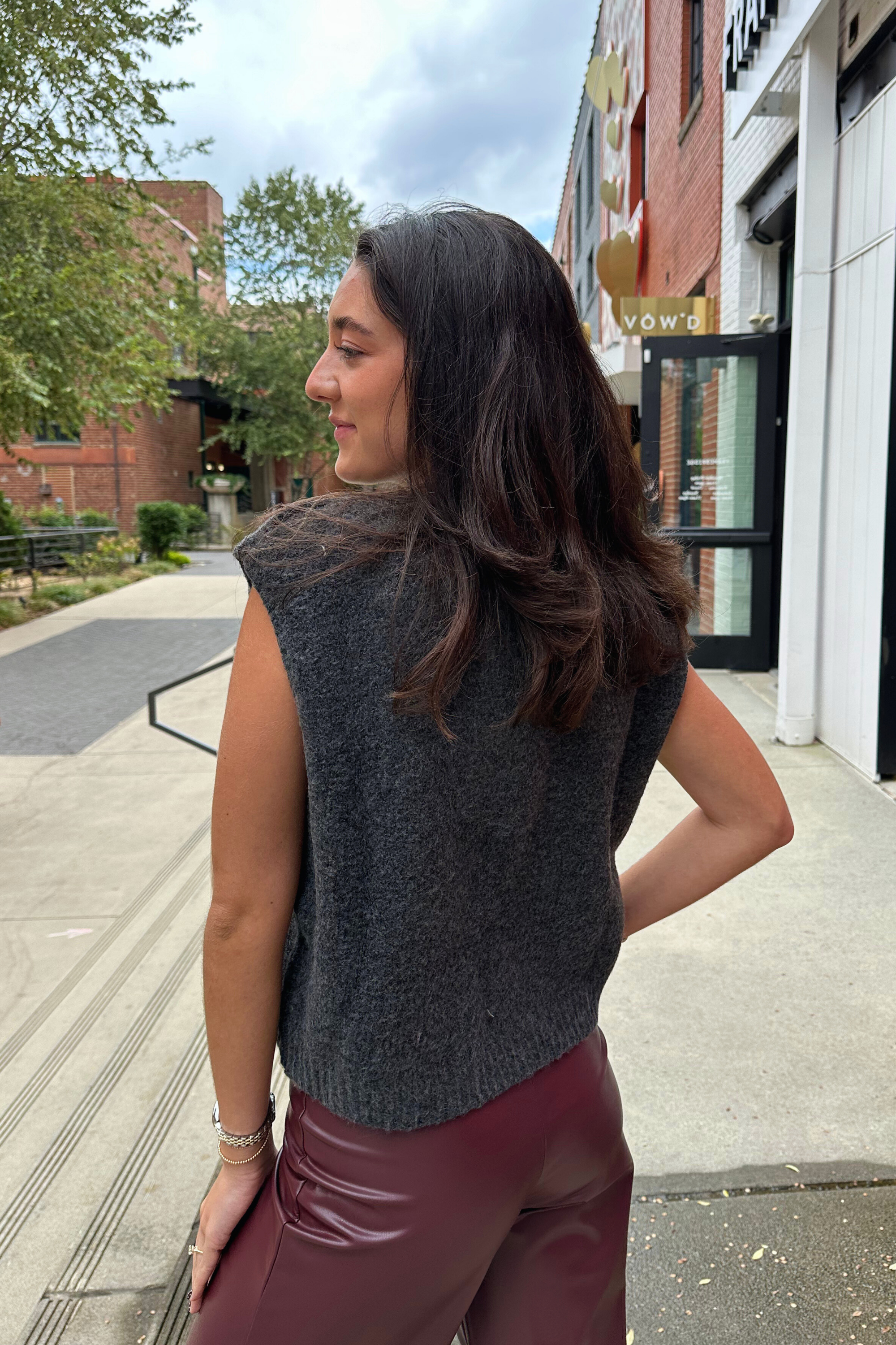 Becca Oversized Vest - Charcoal