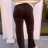 Janie Straight Leg Corduroy Jeans - Brown