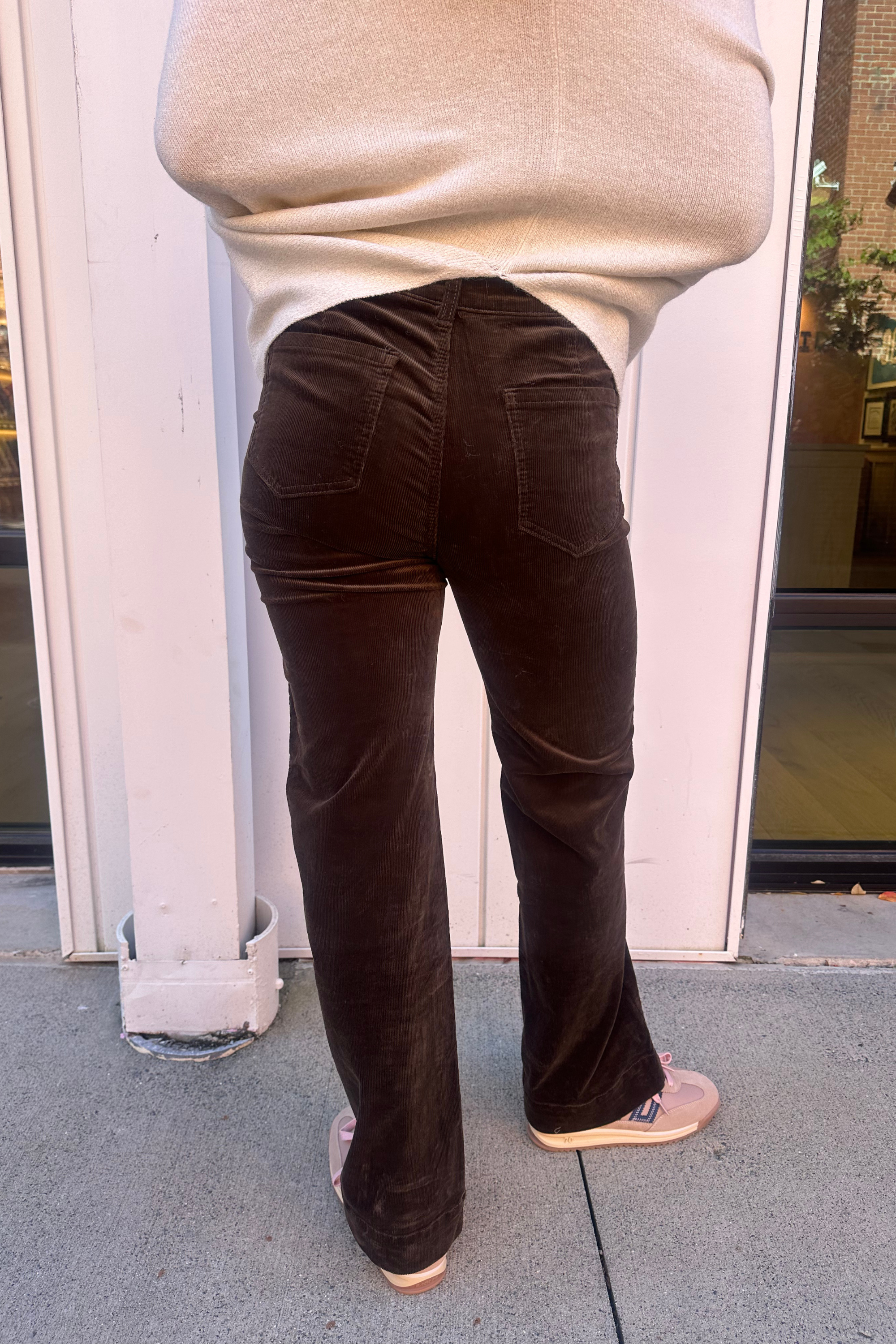 Janie Straight Leg Corduroy Jeans - Brown