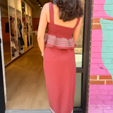 Dublin Embroidered Midi Skirt - Fig