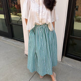Scottie Gingham Maxi Skirt - Green