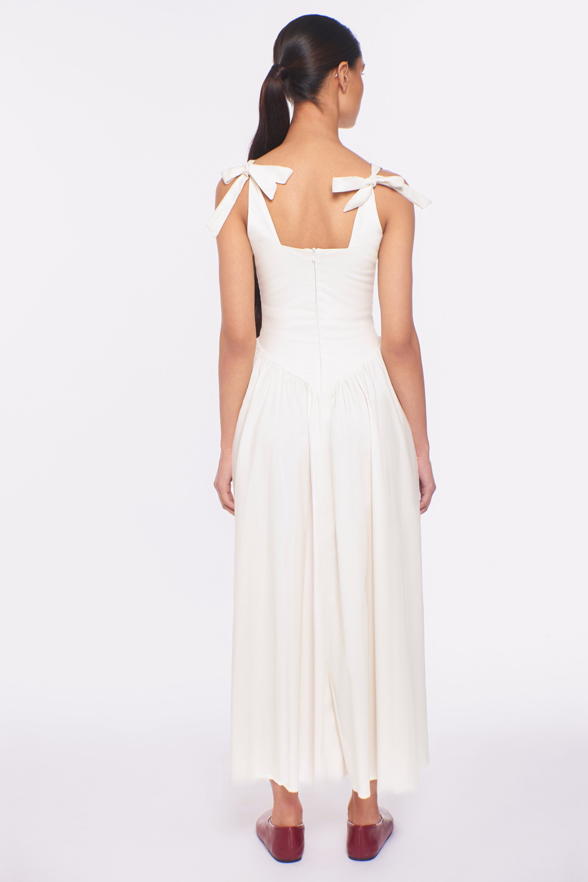 Harlow Drop Waist Maxi Dress - White